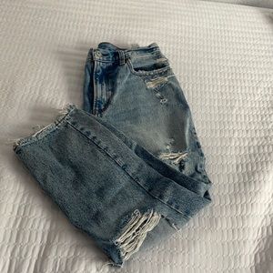 Abercrombie high rise mom jeans